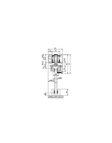 Bild MK-L 80 G159 Schiebegrt. Edelstahl Eff. 2-flg. b.80 kg Glas 4000mm - HELM-2