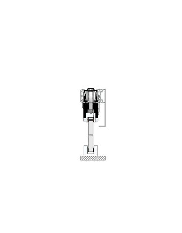 Bild MK-L 80 G160 Schiebegrt. EV1 eloxiert 1-flg. b.80 kg Glas 2000mm - HELM-1