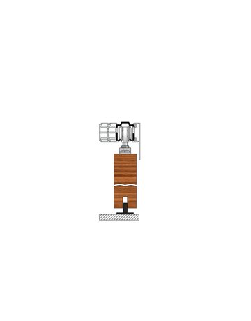 Bild MK-L 80 H115 Schiebegrt. Edelstahl Eff. 1-flg. b.80 kg Holz 2000mm - HELM-1