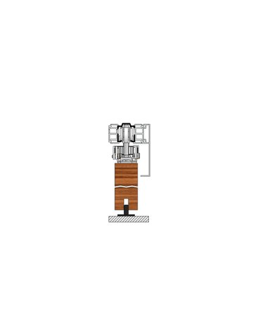 Bild MK-L 80 H119 Schiebegrt. Edelstahl Eff. 2-flg. b.80 kg Holz 4000mm - HELM-1