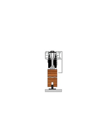 Bild MK-L 80 H120 Schiebegrt. EV1 eloxiert 1-flg. b.80 kg Holz 2000mm - HELM-1