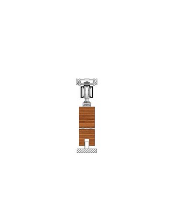 Bild MK-L 80 H129 Schiebegrt. EV1 eloxiert 1-flg. b.80 kg Holz 2000mm - HELM-1