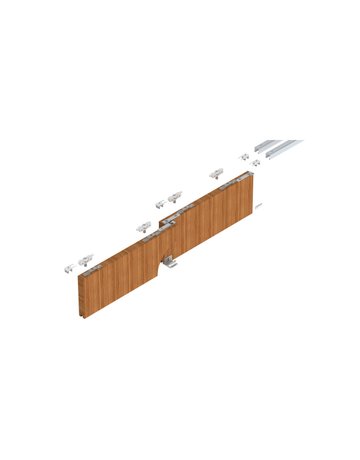 Bild MK-L 80 H130 Schiebegrt. EV1 eloxiert 2-flg. b.80 kg Holz 3000mm - HELM-0