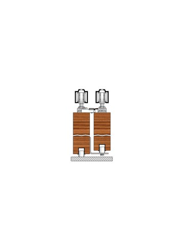 Bild MK-L 80 H130 Schiebegrt. EV1 eloxiert 2-flg. b.80 kg Holz 3000mm - HELM-1