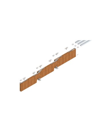 Bild MK-L 80 H131 Schiebegrt. EV1 eloxiert 3-flg. b.80 kg Holz 4000mm - HELM-0