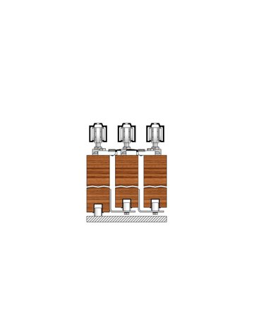 Bild MK-L 80 H131 Schiebegrt. EV1 eloxiert 3-flg. b.80 kg Holz 4000mm - HELM-1