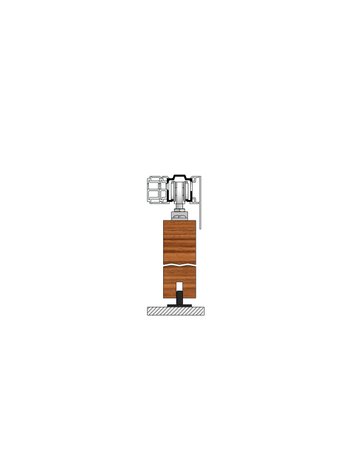 Bild MK-L 80 H147 Schiebegrt. schwarz matt 1-flg. b.80 kg Holz 2500mm - HELM-0