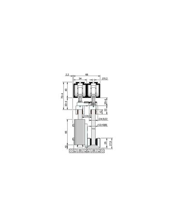 Bild MK-M 140 G130 Schiebegrt. EV1 eloxiert 2-flg. b.140 kg Glas 3000mm - HELM-2
