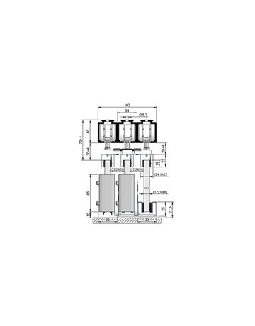 Bild MK-M 140 G131 Schiebegrt. EV1 eloxiert 3-flg. b.140 kg Glas 4000mm - HELM-2