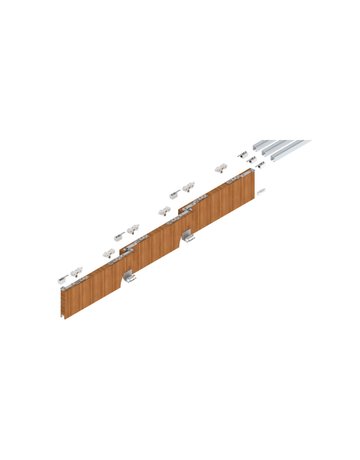Bild MK-M 140 H131 Schiebegrt. EV1 eloxiert 3-flg. b.140 kg Holz 4000mm - HELM-0