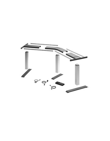Bild LegaDrive Systems Tischgestell-Set 135°-Winkel, silber, graphitgrau - Hettich-0