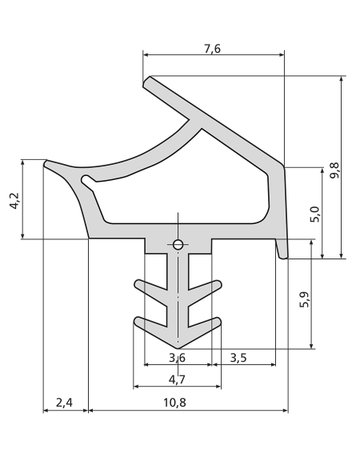 Bild Holzzargendichtung K2953 weiß TPE Rol a 5 m - ELLEN-1
