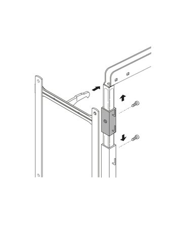 Bild Korbhalter für höhenverstellbaren Tragrahmen (Dispensa 90°), silber - Hettich-2