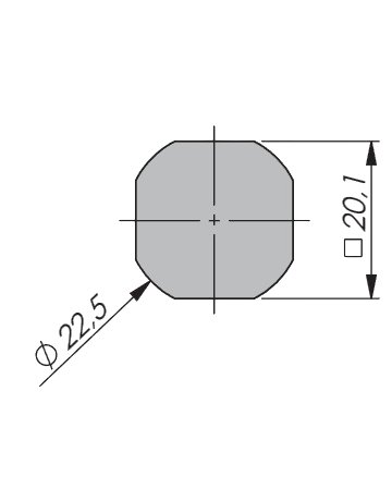 Bild Drehriegel Kompressionsverschluss-35 mm GD-ZN verchromt, ohne Hebel Doppelbart 5mm - Industrilas-2
