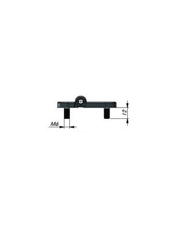Bild Anschraubscharnier schwarz mit Gewindebolzen M6 X12 mm, 50 X 50 mm - Industrilas-1