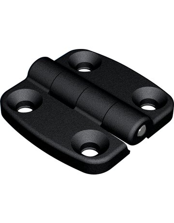 Bild Anschraubscharnier schwarz mit 4 Stück Senkbohrung M8, 60 X 60 mm - Industrilas-0