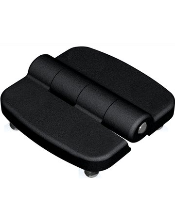 Bild Anschraubscharnier schwarz mit Gewindebolzen M6 X12 mm, 50 X 50 mm - Industrilas-0