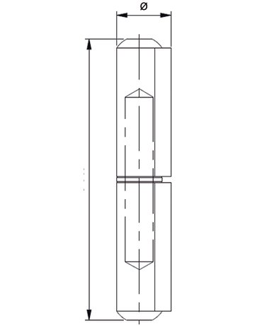 Bild Bandrolle Stahl mit festem Stahlstift Höhe = 180 mm - Industrilas-1