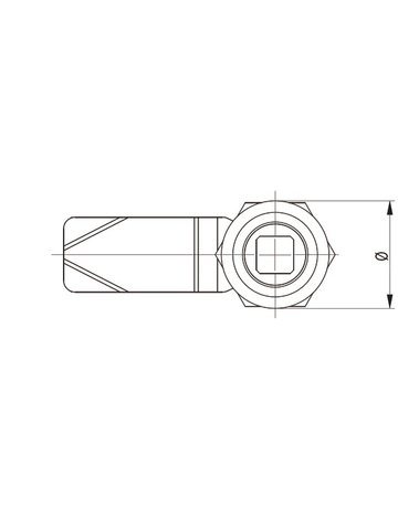 Bild Drehriegel Kompressionsverschluss-35 mm GD-ZN verchromt, ohne Hebel Vierkant 8 mm - Industrilas-3