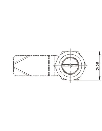 Bild Drehriegel Kompressionsverschluss-35 mm GD-ZN verchromt, ohne Hebel Doppelbart 5mm - Industrilas-3
