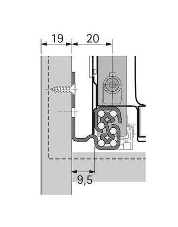 Bild Vollauszug,470mm,rechts 9275760,mit Silent System - Hettich-1