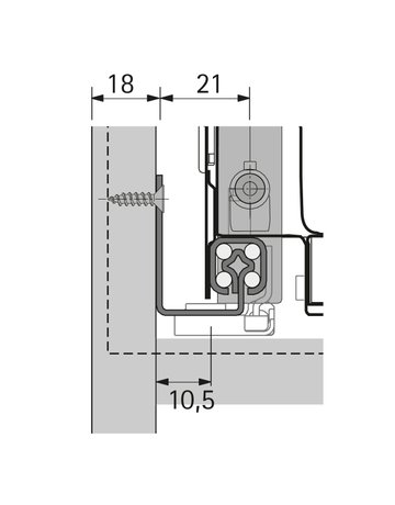 Bild Quadro 25 Silent System, 520, EB 10,5 - Hettich-1