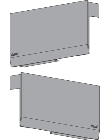 Bild AVENTOS HK top Hochklappe, Abdeckkappe groß, glatt, links/rechts, seidenweiss/inox-g. - Blum-2