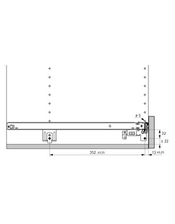 Bild Kugelauszug KA 270, Lochreihe 32 mm (Garnitur), 292 / 392 mm, links und rechts - Hettich-2