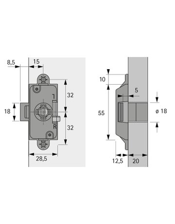 Bild Zylinderkastenschloss Prestige 2000 Z23, ø18mm, 15 mm, 20 mm - Hettich-1