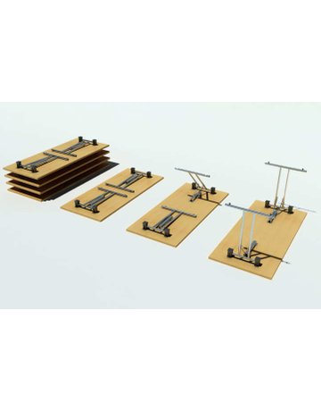 Bild Klapptischgestell T- Form Set =2 Stck verchromt - Topform-1