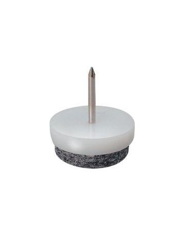 Bild Möbelgleiter Filz weiß D 24 mm mit Stift-0