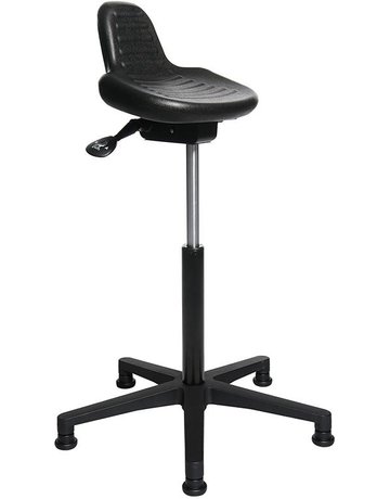 Bild Stehhilfe Standstar PU-Schaum schwarz Sitzhöhe 590-840 mm Fußkreuz mit Gleiter - Topstar-0