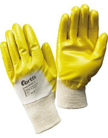 Bild Handschuh MechanicL, Nitril, gelb, Gr. 8 FORTIS-0