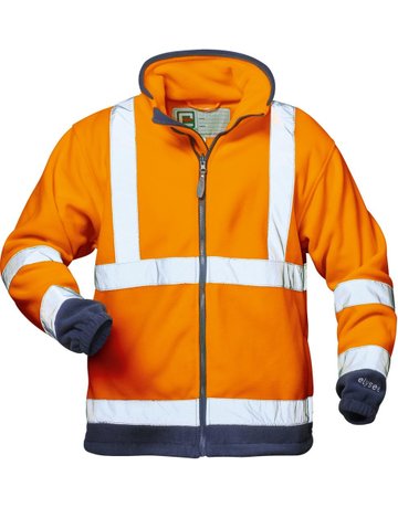 Bild Warn-Fleecejacke BenediktGr. M, orange/marine-0