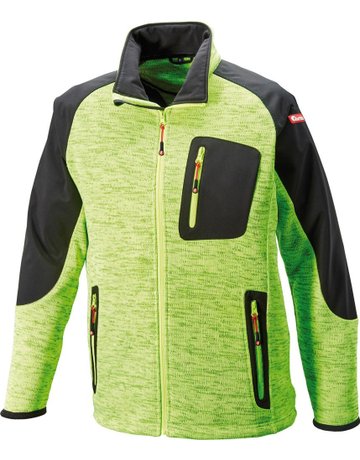 Bild Strickjacke, Softshell, Gr. M, limegreen/schw, FORTIS-0