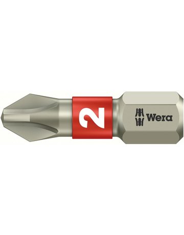 Bild Bit 1/4" DIN3126 C6,3 PH2 x 25 mm rostf. - Wera-0