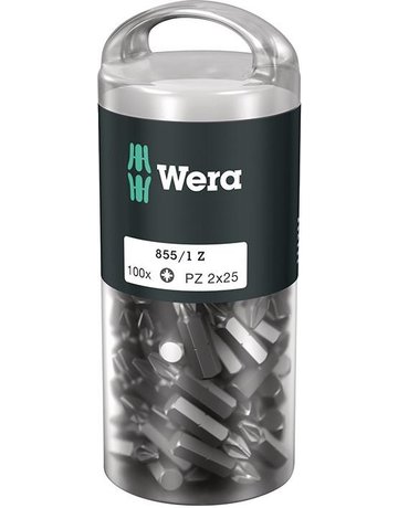 Bild Bit 1/4" DIN3126 E6,3 PZ2 x 25 mm 100er Pack - Wera-0