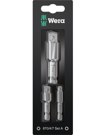 Bild Steckschlüsseladapter-Set 1/4"-1/2" 3-tlg. - Wera-0