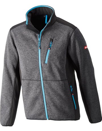 Bild Strickjacke, Softshell, Gr. XL, d-grau-türkis, FORTIS-0