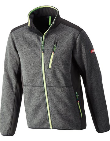 Bild Strickjacke, Softshell, Gr. 3XL, dunkelgrün -lime, FORTIS-0