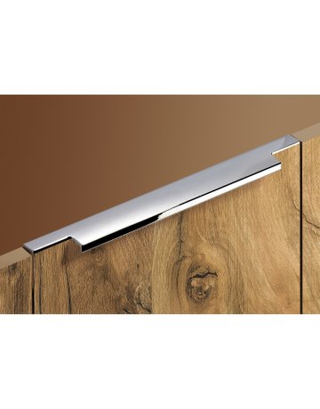 Bild Möbel- Griffleiste, mit Harpunensteg, Lamezia 9105810, Länge 895mm, Aluminium glanz verchromt - Hettich-5