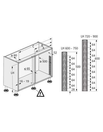 Bild LeMans II Tablar-Sets Arena STYLE, pulverbeschichtet anthrazit, 450, rechts - Hettich-2