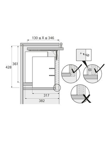 Bild Einschwenk-Beschlag Lift Up, Klappendicke 18 / 19mm - Hettich-2