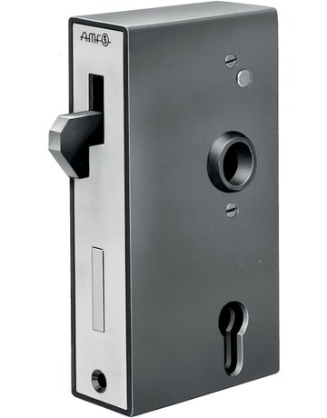 Bild Schiebetor Schlosskasten blank mit Schloss verzinkt 140 S/50 ZW - AMF-0