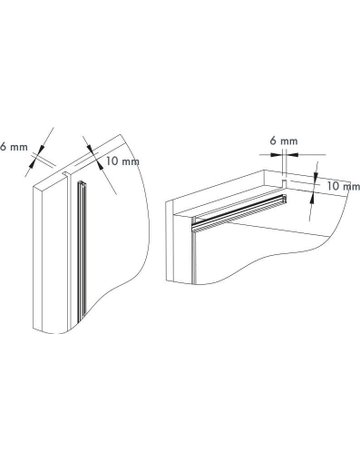 Bild Mini Stromschienen Linear Leuchte schw/opal, L= 600 mm, R81 WT, 3000K, 5,3W - Topform-1