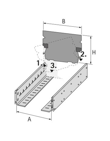Bild Schwenkstütze, 212.5 mm x 224.5 mm x 147.5 mm, A5 quer, Aluminium Optik - Hettich-1