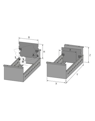 Bild Schwenkstütze, 212.5 mm x 224.5 mm x 147.5 mm, A5 quer, Aluminium Optik - Hettich-2