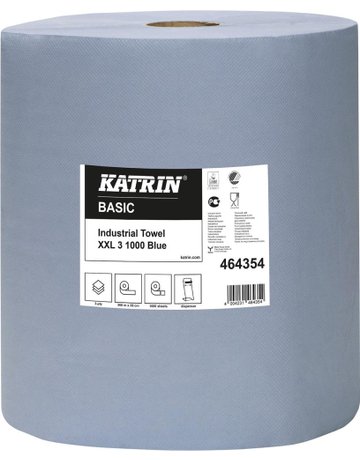 Bild K-Rolle blau 3-lagig 38x36cm 1000 Blatt - KATRIN-0
