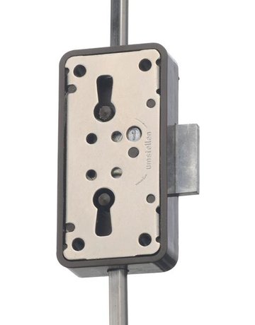 Bild Drehstangen-Schloss PVC braun 7052/15-20 Zuhaltung 8 X 6 mm für 6 mm Stg. - JuNie-1