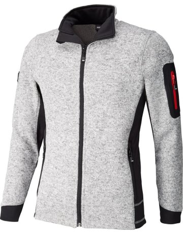 Bild Strick-Fleece-Jacke CHRISTOPH, grau-schwarz, Gr. M - FHB-0